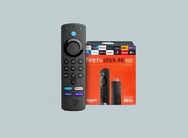 Amazon Fire TV Stick 4K Max streaming device with Alexa built in.