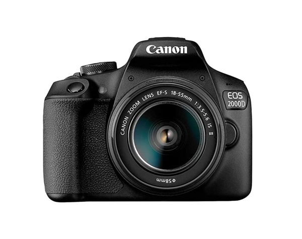 Canon EOS 2000D DSLR Camera and EF-S 18-55 mm Lens