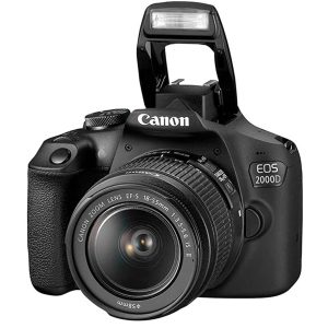 Canon EOS 2000D DSLR Camera and EF-S 18-55 mm Lens