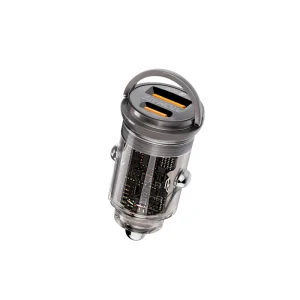 Promate 65W RapidCharge Transparent Mini Car Charger