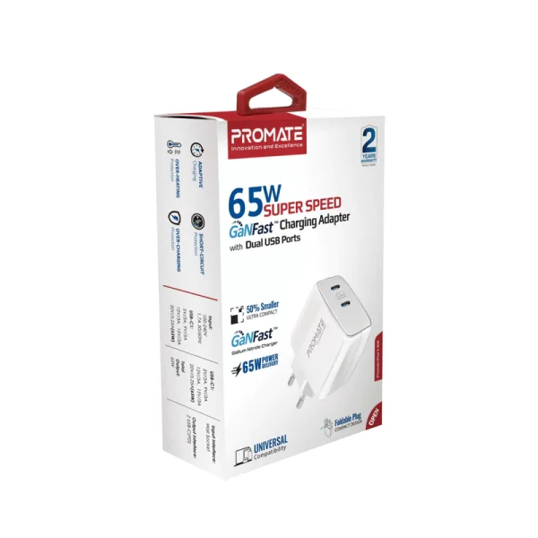 Promate Powerport-65 65W Charging Adapter