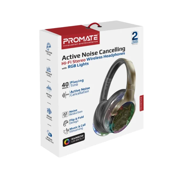 Promate Active Noise Cancelling Hi-Fi Stereo