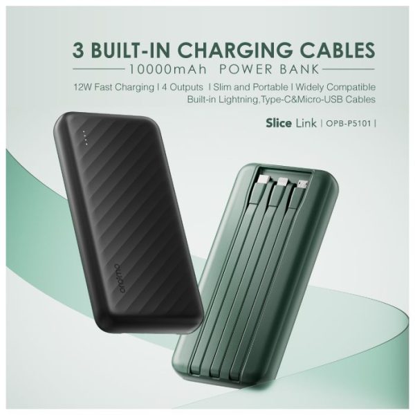 Oraimo Slice Link 10000mah 3 in 1 Portable Powerbank