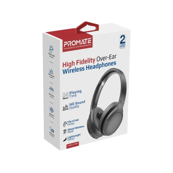 Promate High Fidelity Over-Ear Wireless Headphones