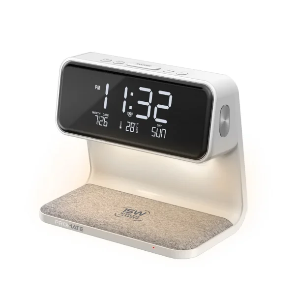 Promate Lumix-15W Multi-Function LED Alarm Clock