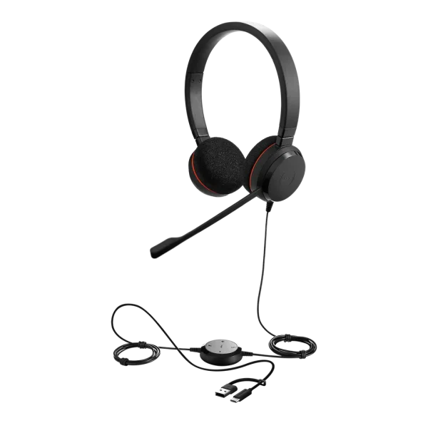 Jabra EVOLVE 20 MS STEREO USB-A Headband, Noise Cancelling Headset