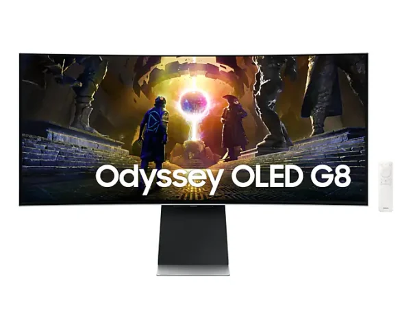 Samsung 34" Gaming Monitor G8 Odyssey OLED Ultra Wide QHD with Smart Functions 175Hz 0.03Ms Monitor, (LS34DG852SMXUE)