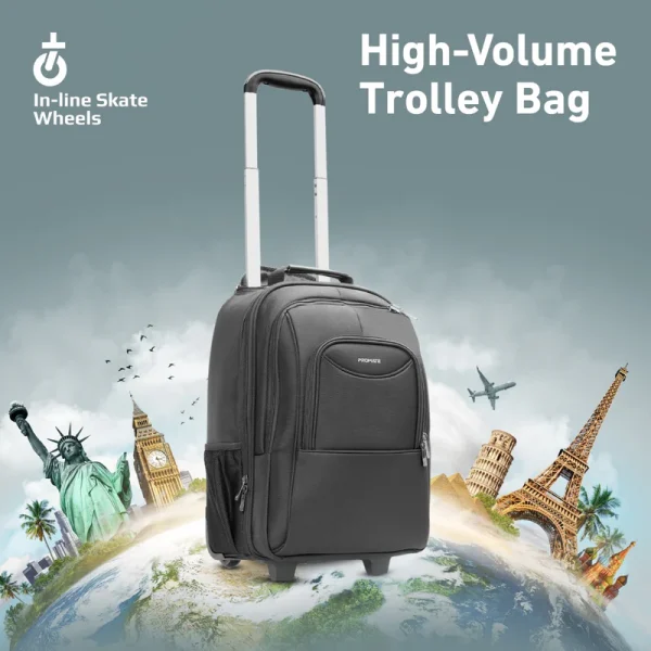 Promate Mogul-TR, SecureStorage™ Trolley bag for 16” Laptop with Multiple Large Compartments