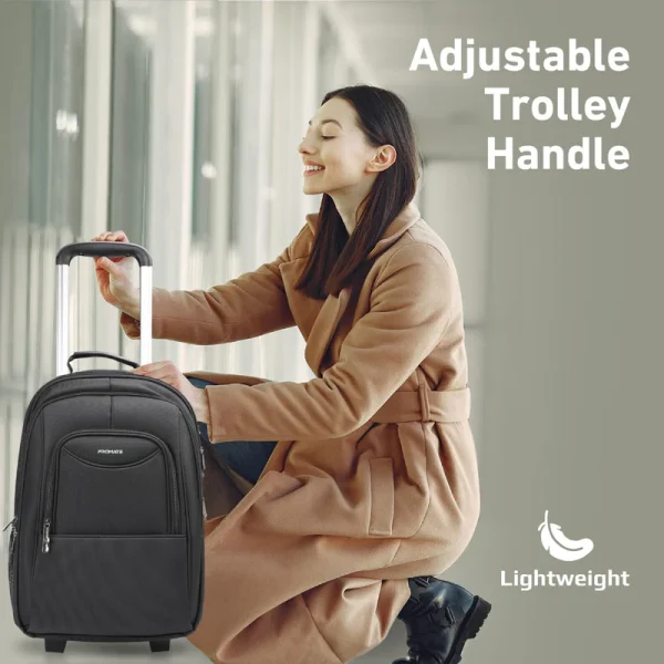 Promate Mogul-TR, SecureStorage™ Trolley bag for 16” Laptop with Multiple Large Compartments