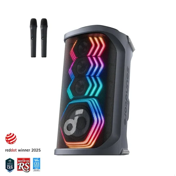 Anker Soundcore Rave 3S – 200W AI Wireless Party Speaker with Dual Wireless Mics – (A31A3012)