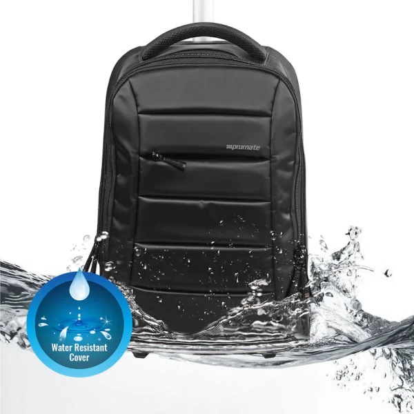 Promate BizPak-TR, High Volume Heavy Duty Trolley Bag for Laptops up to 15.6” with Multiple Storage