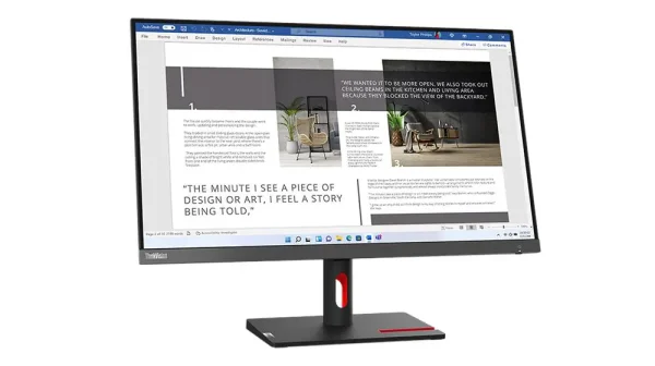 Lenovo ThinkVision S27i-30 27" FHD Monitor, Raven Black Color, Connectivity: 1 VGA, 2 HDMI 1.4