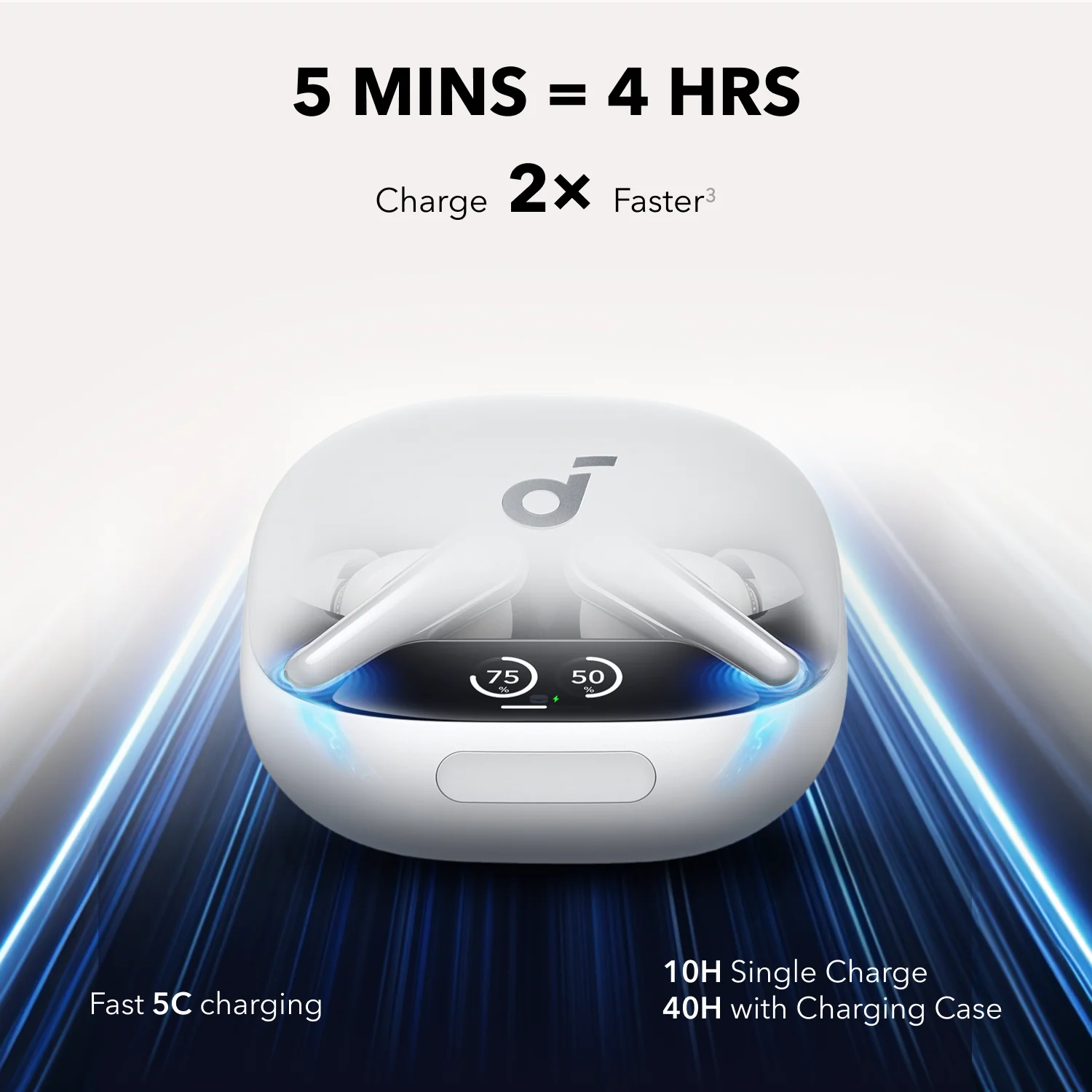 Soundcore Liberty 4 Pro | Noise Cancelling True-Wireless Earbuds - (White) - Image 2