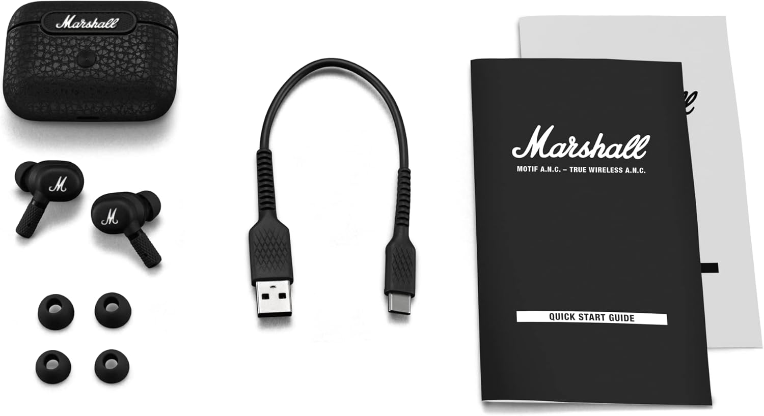 Marshall Motif True Wireless Noise Canceling Headphones, In Ear, Black - Image 5
