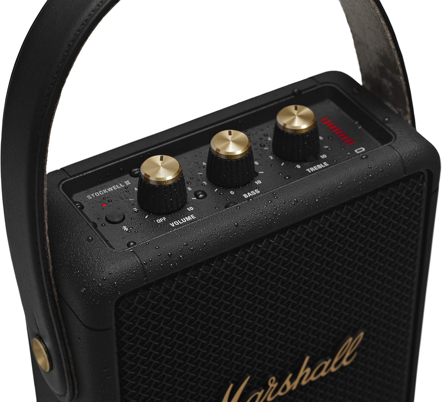 Marshall Stockwell II Portable Bluetooth Speaker - Black & Brass - Image 5
