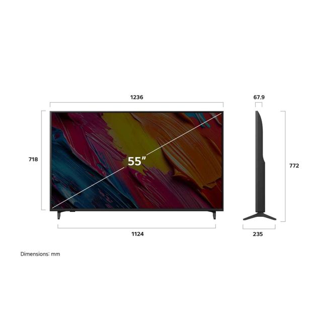 LG 55 inch QNED AI QNED70 4K Smart TV AI Magic remote HDR10 webOS25 2025 - Image 3